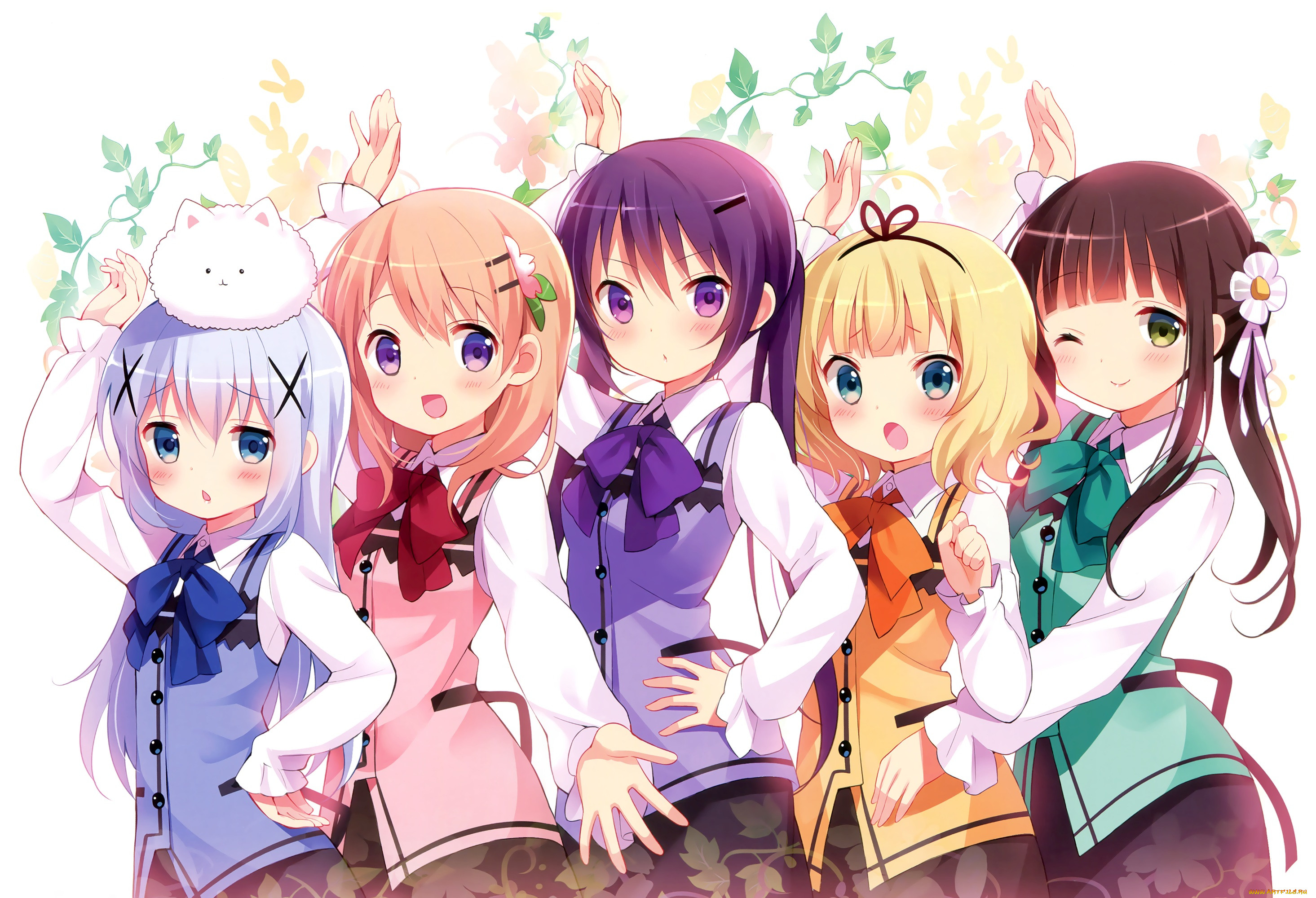 , unknown,  , koi, , , ujimatsu, chiya, , gochuumon, wa, usagi, desu, ka, tippy, tedeza, rize, kirima, sharo, kafuu, chino, hoto, kokoa